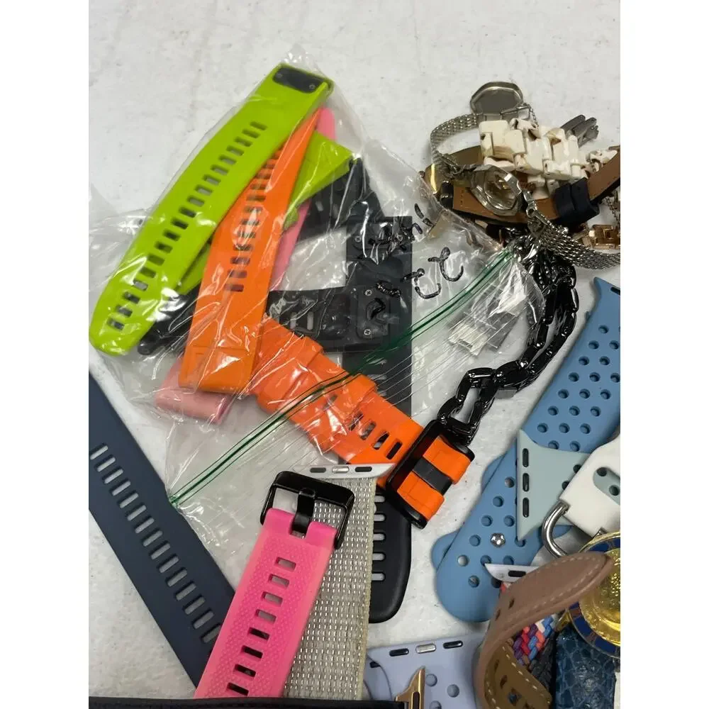 Lot Of Watch Bands Mixed Leather & Rubber Apple Watch Garmin Mixed Styles